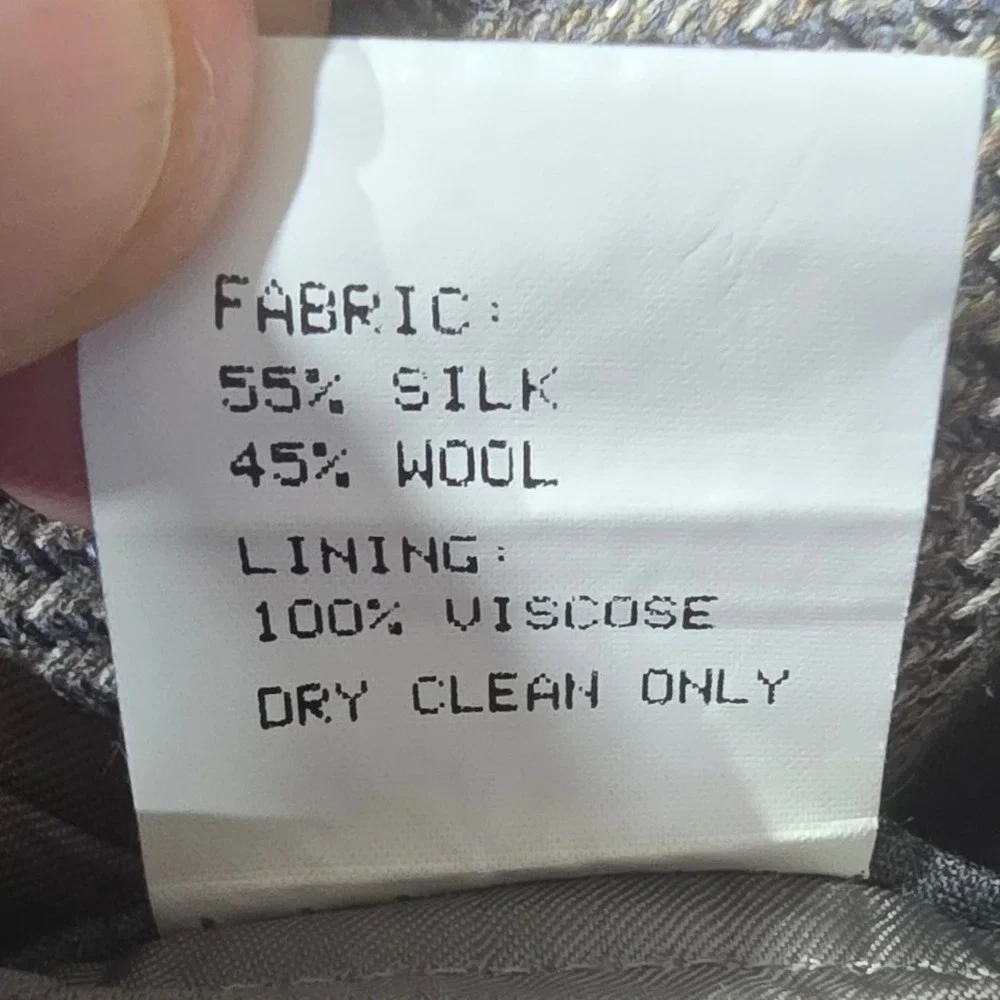 Vito Rufolo Soft Blazer Lanificio di Pray Wool Silk Grey Brown Sport Coat 48R